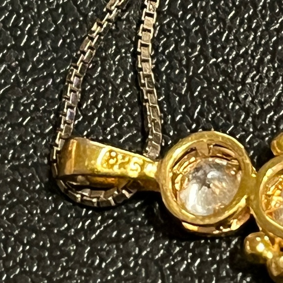 SOLD 925 sterling silver marked birthstone gemstone child grandchildren necklace - Picture 4 of 5